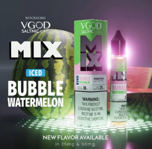 عبوة نكهة سولت فيقود علكة بطيخ آيس VGOD Bubble Watermelon ICE سعة 30 مل