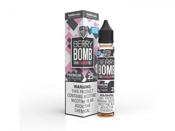 عبوة نكهة سولت فيقود قنبلة الفراولة بارد Bomb Berry Strawberry ICE عبوة نكهة سولت فيقود قنبلة الفراولة بارد Bomb Berry Strawberry ICE