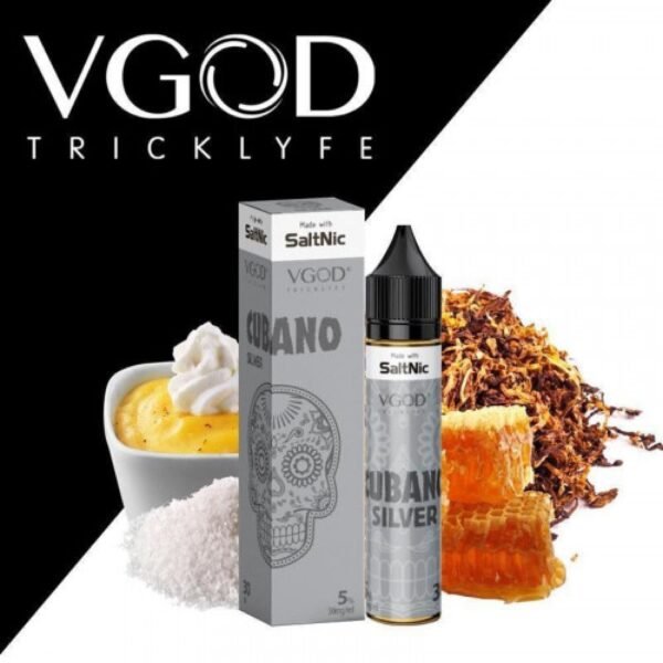 عبوة نكهة سولت كوبانو فضي Cubano Silver VGOD عبوة نكهة سولت كوبانو فضي Cubano Silver VGOD