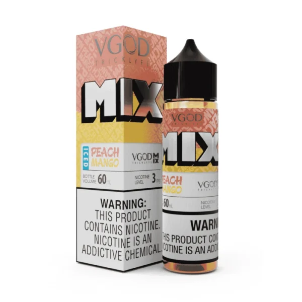 عبوة نكهة فيقود خوخ مانجو ايس VGOD MIX Iced Peach Mango فري بيس 60 مل عبوة نكهة فيقود خوخ مانجو ايس VGOD MIX Iced Peach Mango فري بيس 60 مل