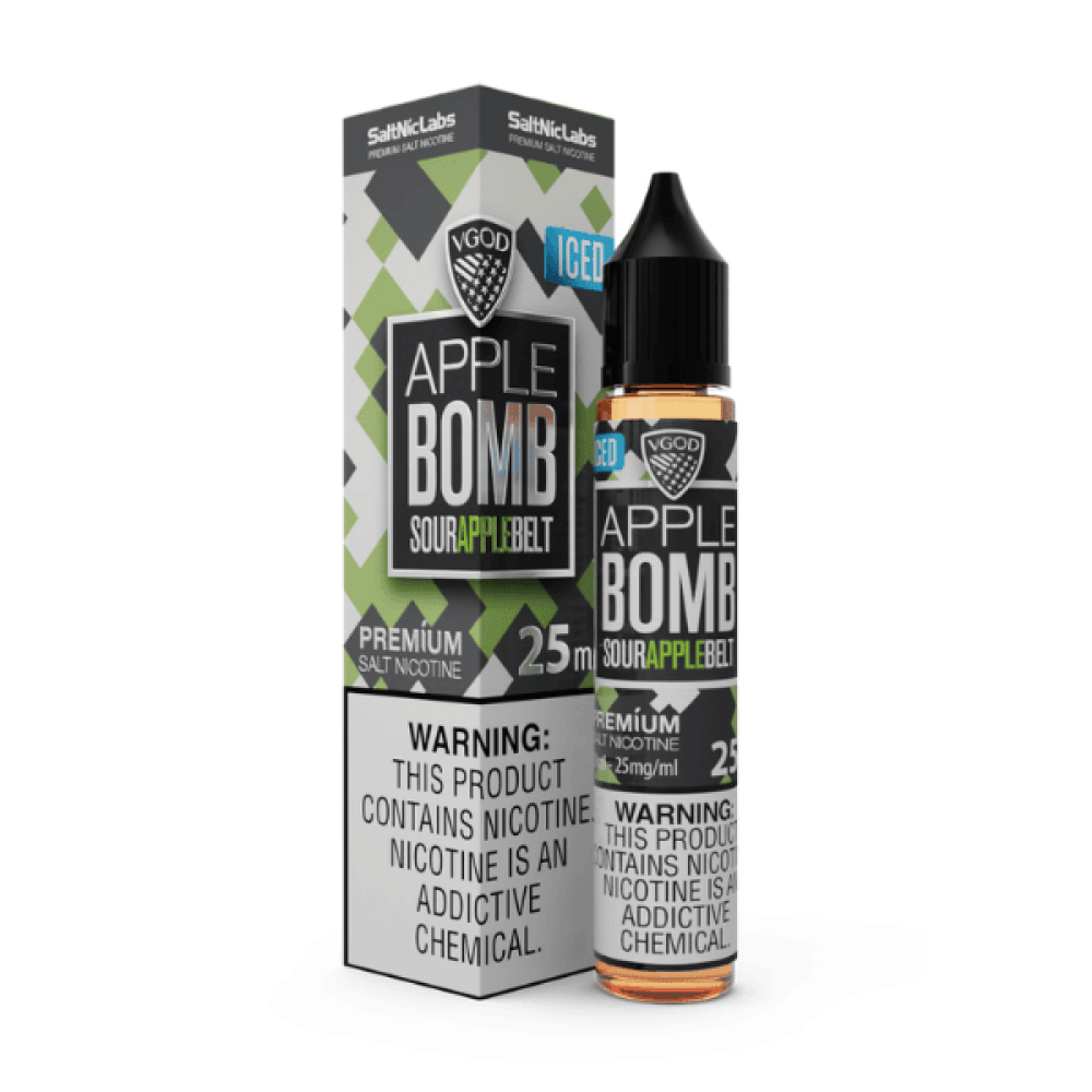 عبوة نكهة فيقود سولت تفاح حامض بارد VGOD Bomb Apple Iced 30 مل