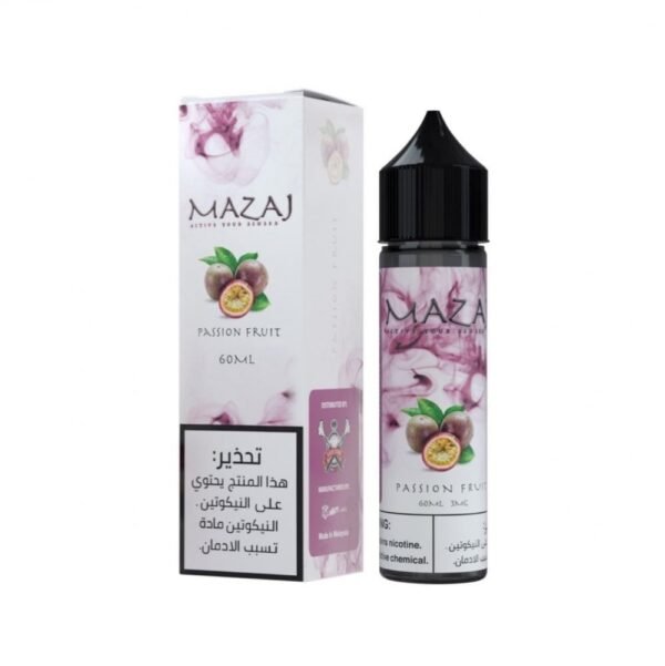 عبوة نكهة مزاج باشن فروت MAZAJ Passion Fruit سعة 60 مل عبوة نكهة مزاج باشن فروت MAZAJ Passion Fruit سعة 60 مل