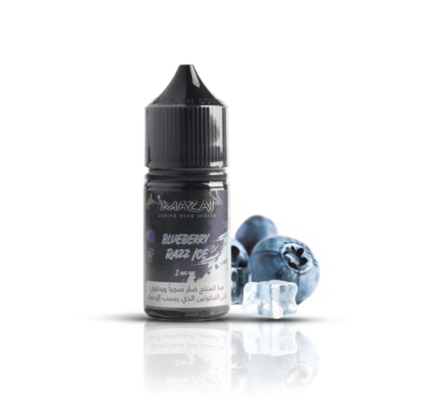 عبوة نكهة مزاج بلوبيري راز ايس سولت نيكوتين MAZAJ Blueberry Razz Ice