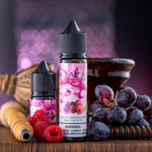 عبوة نكهة مزاج معسل عنب توت MAZAJ Grape Raspberry سعة 60 مل عبوة نكهة مزاج معسل عنب توت MAZAJ Grape Raspberry سعة 60 مل