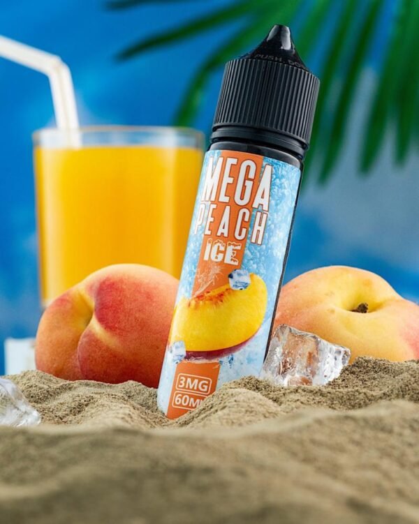 عبوة نكهة ميجا خوخ ايس 60 مل Mega Peach Ice Vape بتركيز نيكوتين 3 مج عبوة نكهة ميجا خوخ ايس 60 مل Mega Peach Ice Vape بتركيز نيكوتين 3 مج