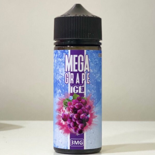 عبوة نكهة ميجا عنب ايس Mega Grape Ice حجم 120 مل عبوة نكهة ميجا عنب ايس Mega Grape Ice حجم 120 مل