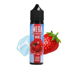 عبوة نكهة ميجا فراولة ايس 60 مل Mega Strawberry Ice بتركيز نيكوتين 3 مج