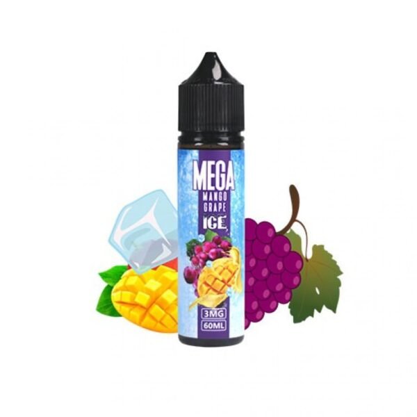عبوة نكهة ميجا مانجو عنب بارد MEGA Ice Mango Grape سعة 60 مل عبوة نكهة ميجا مانجو عنب بارد MEGA Ice Mango Grape سعة 60 مل