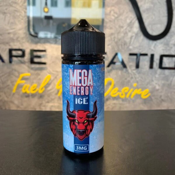عبوة نكهة ميجا مشروب طاقة ايس 120 مل MEGA Energy ICE بتركيز 3 مج عبوة نكهة ميجا مشروب طاقة ايس 120 مل MEGA Energy ICE بتركيز 3 مج