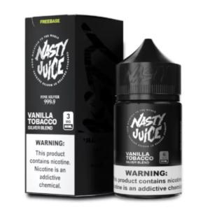 عبوة نكهة ناستي سيلفر بلند توباكو فانيلا Nasty Silver Blend Tobacco سعة 60 مل عبوة نكهة ناستي سيلفر بلند توباكو فانيلا Nasty Silver Blend Tobacco سعة 60 مل