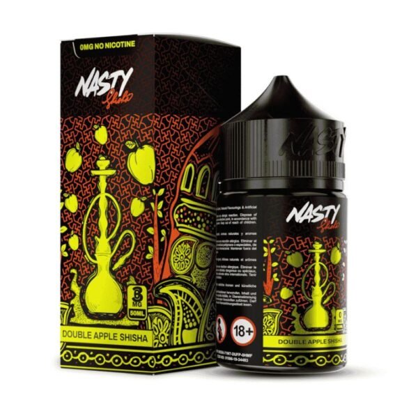 عبوة نكهة ناستي شيشة تفاحتين Nasty Shisha Double Apple سعة 60 مل عبوة نكهة ناستي شيشة تفاحتين Nasty Shisha Double Apple سعة 60 مل
