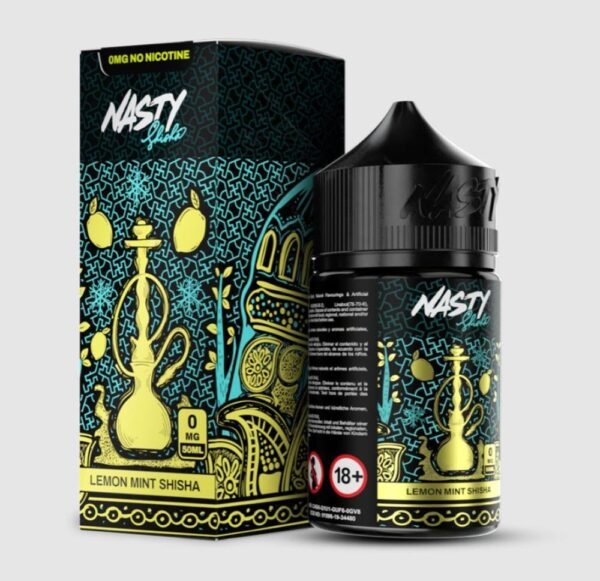 عبوة نكهة ناستي شيشة ليمون نعناع Nasty Shisha Lemon Mint سعة 60 مل عبوة نكهة ناستي شيشة ليمون نعناع Nasty Shisha Lemon Mint سعة 60 مل