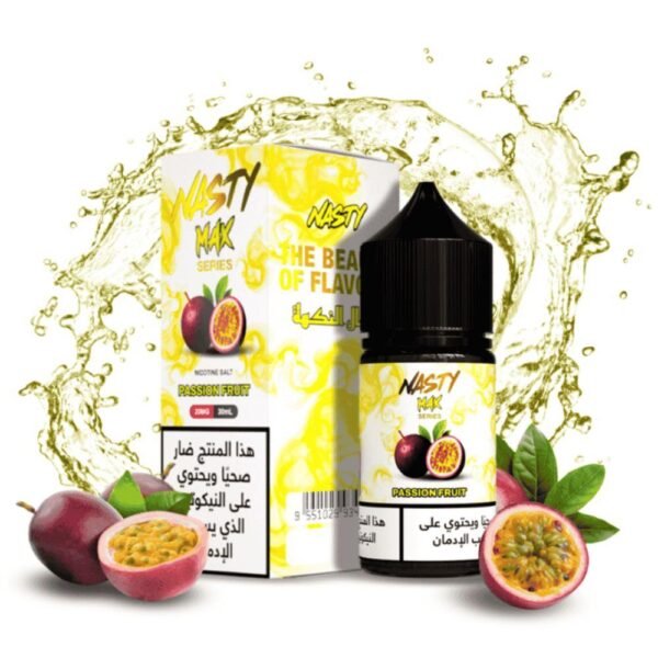 عبوة نكهة ناستي ماكس باشن فروت Nasty Max Passion Fruit سولت 30 مل عبوة نكهة ناستي ماكس باشن فروت Nasty Max Passion Fruit سولت 30 مل