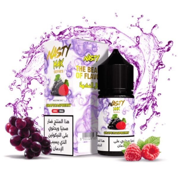 عبوة نكهة ناستي ماكس عنب توت Nasty Max Grape Raspberry سولت نيكوتين 30 مل عبوة نكهة ناستي ماكس عنب توت Nasty Max Grape Raspberry سولت نيكوتين 30 مل