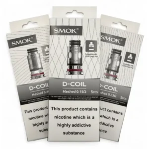 كويلات سموك D-Coil ميش بمقاومة 0.15 أوم بتركيب press-to-fit كويلات سموك D-Coil ميش بمقاومة 0.15 أوم بتركيب press-to-fit