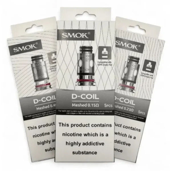 كويلات سموك D-Coil ميش بمقاومة 0.15 أوم بتركيب press-to-fit كويلات سموك D-Coil ميش بمقاومة 0.15 أوم بتركيب press-to-fit