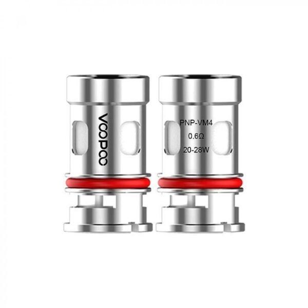 كويلات VOOPOO PnP VM4 مقاومة 0 6 فولاذي مع حلقة حمراء منظر أمامي كويلات VOOPOO PnP VM4 مقاومة 0 6 فولاذي مع حلقة حمراء منظر أمامي