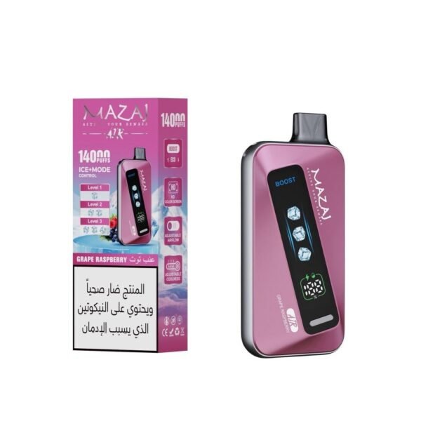 مزاج اير 14000 سحبة Mazaj Air نكهة عنب توت Grape Raspberry