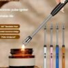 ولاعة كهربائية طويلة فضية قابلة للشحن عبر USB لإشعال الفحم والشموع ولاعة كهربائية طويلة فضية قابلة للشحن عبر USB لإشعال الفحم والشموع