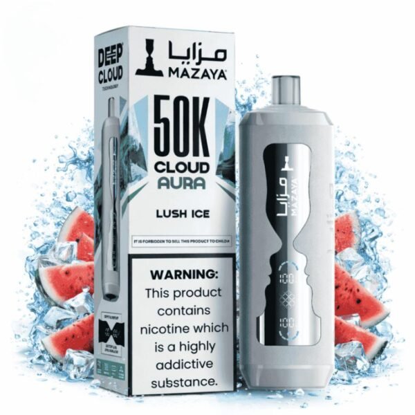 Mazaya Cloud Aura 50K lush ice لوش ايس بطيخ Mazaya Cloud Aura 50K lush ice لوش ايس بطيخ