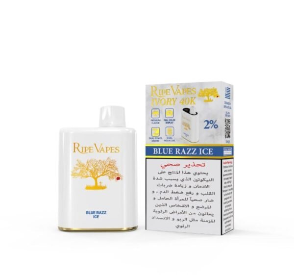 سحبة ايفوري من رايب فيب 40 الف موشة VCT Ripe Vapes IVORY 40K Puff Disp سحبة ايفوري من رايب فيب 40 الف موشة VCT Ripe Vapes IVORY 40K Puff Disp