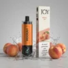شيشة JOY Hookah DTL برتقالية بنكهة الخوخ مع علبتها وثمار الخوخ شيشة JOY Hookah DTL برتقالية بنكهة الخوخ مع علبتها وثمار الخوخ