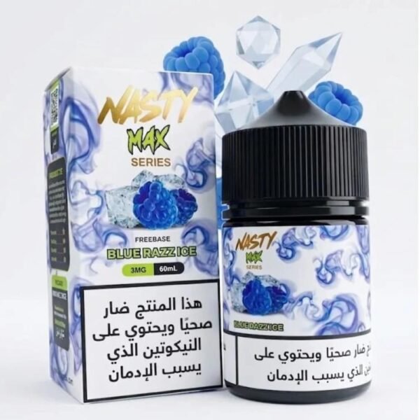 عبوة نكهة ناستي ماكس بلو راز ايس Nasty Max Blue Raz Ice بحجم 60 مل